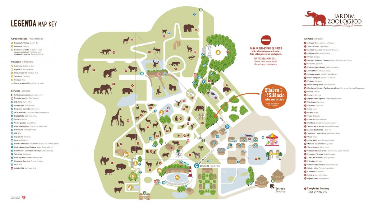 里斯本动物园公园地图